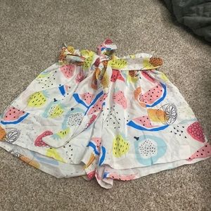 fruit pattern shorts